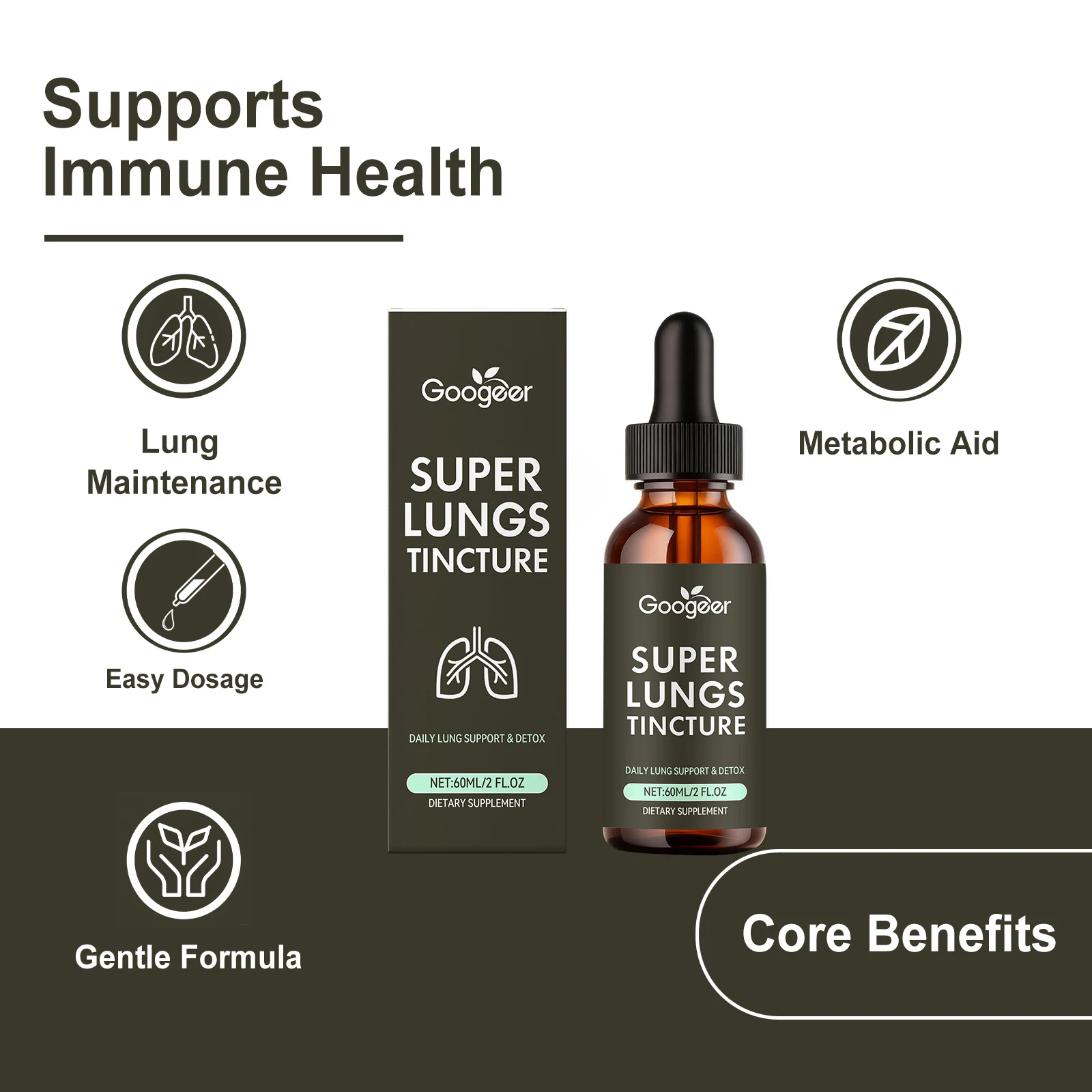 Googeer Daily Lung Support Drops with Mullein & Marshmallow - 60ml Dietary Supplement 18 daily lung support drops goo au2n3ffj desc 12