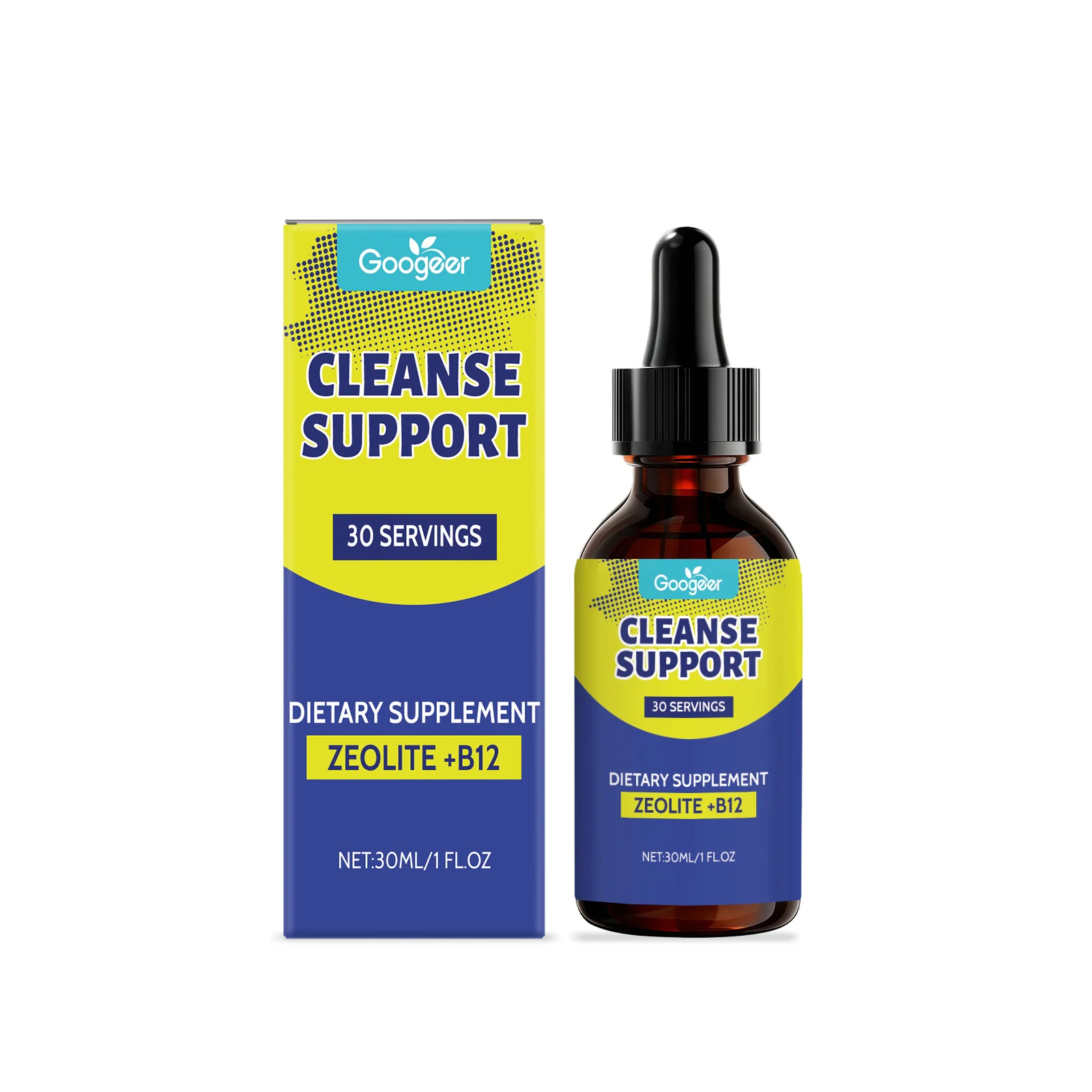 Googeer Dietary Supplement Zeolite + B12 with Flavonoids for Health Support 30ml 1 Googeer Dietary Supplement Zeolite + B12 with Flavonoids for Health Support 30ml