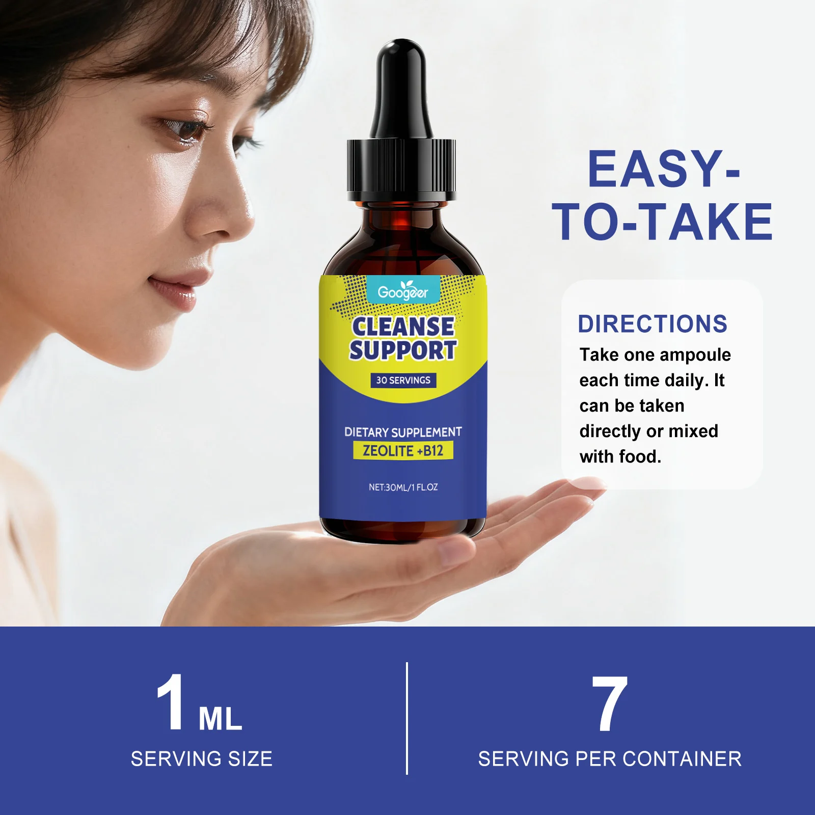 Googeer Dietary Supplement Zeolite + B12 with Flavonoids for Health Support 30ml 2 Dietary Supplement Liquid Zeolite Goo F7p6zm5b 2