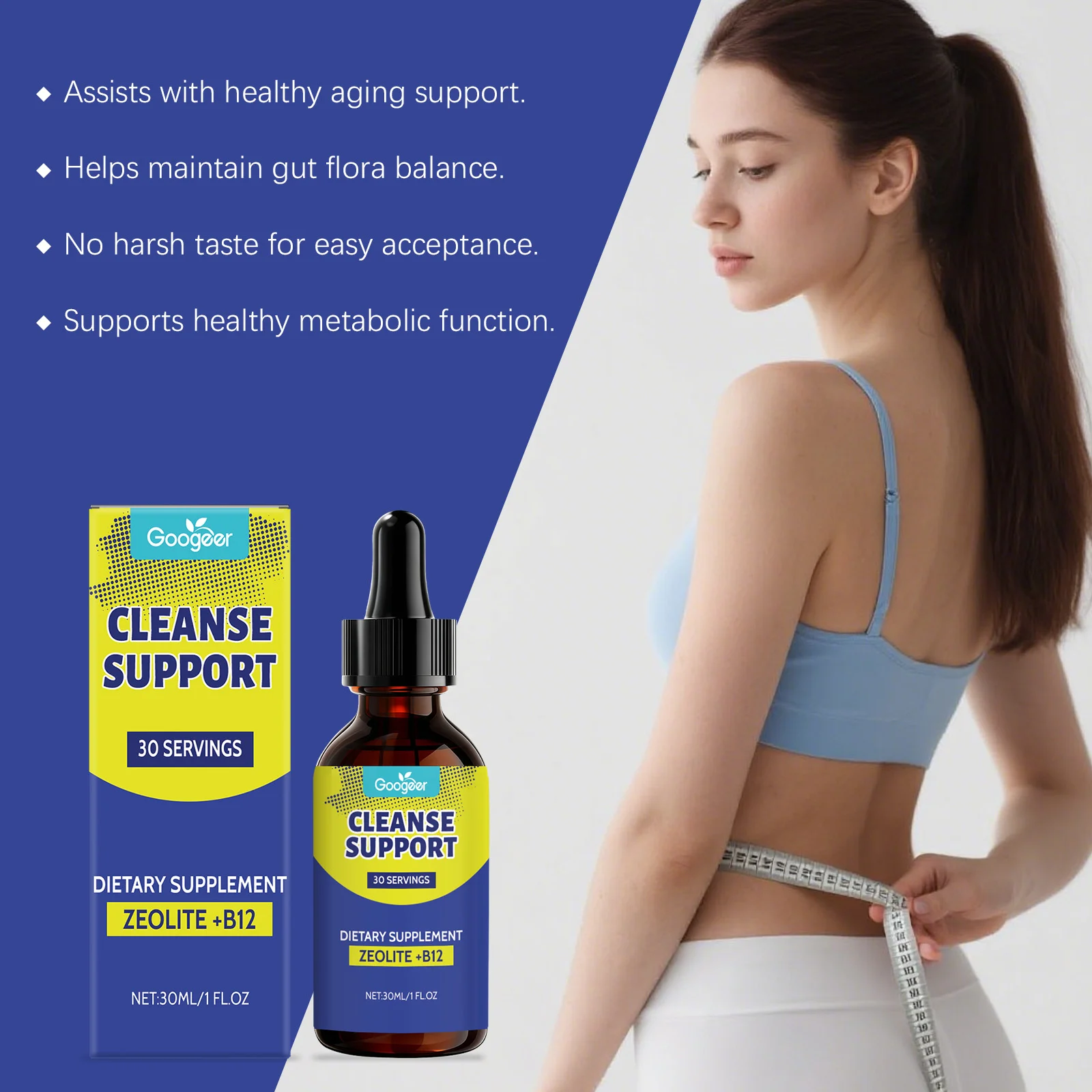 Googeer Dietary Supplement Zeolite + B12 with Flavonoids for Health Support 30ml 14 dietary supplement liquid zeolite goo f7p6zm5b desc 8