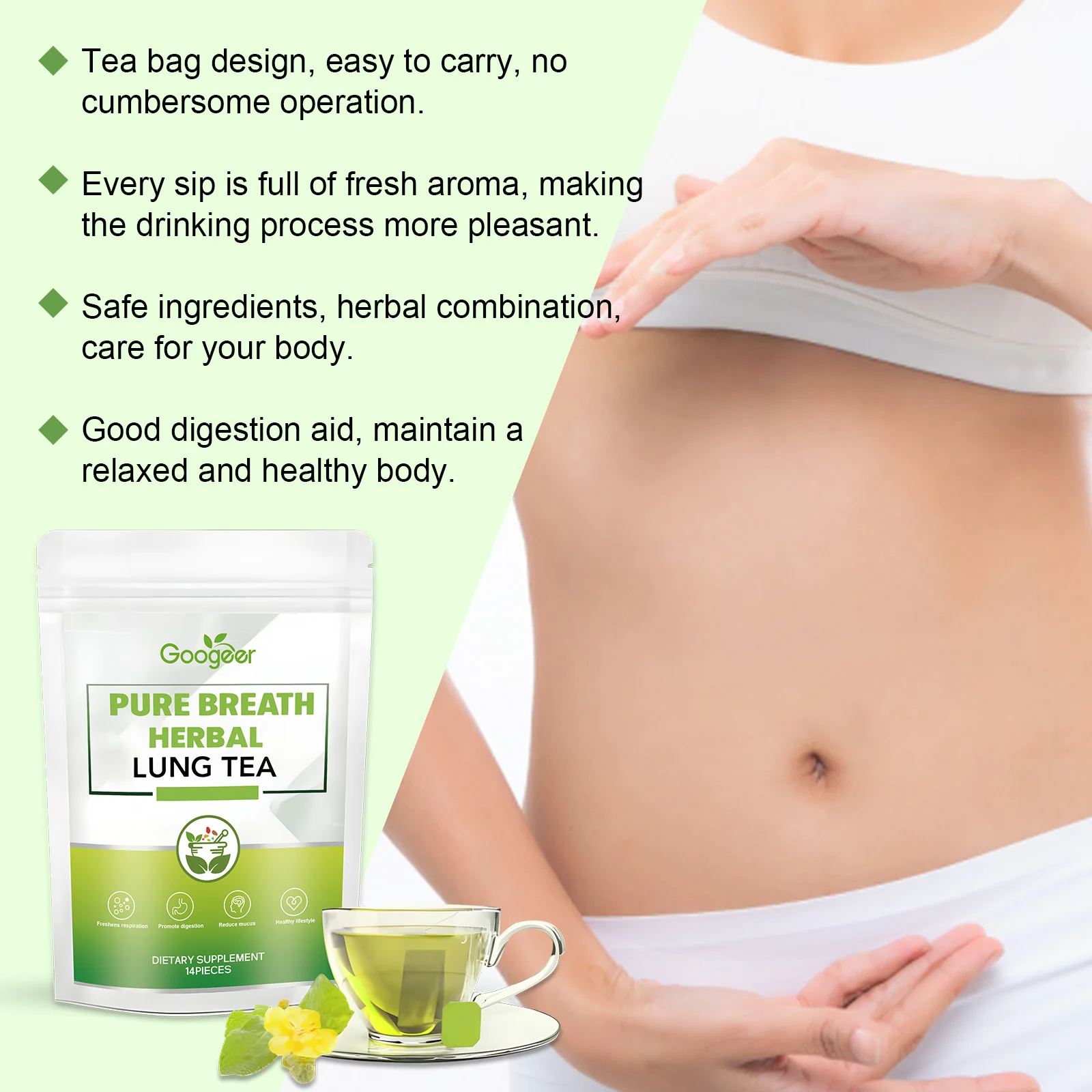 Herbal Lung Tea Bags for Respiratory Support & Throat Soothing 11 googeer herbal lung tea bags respiratory throat soothing goo xt7ytafr desc 5