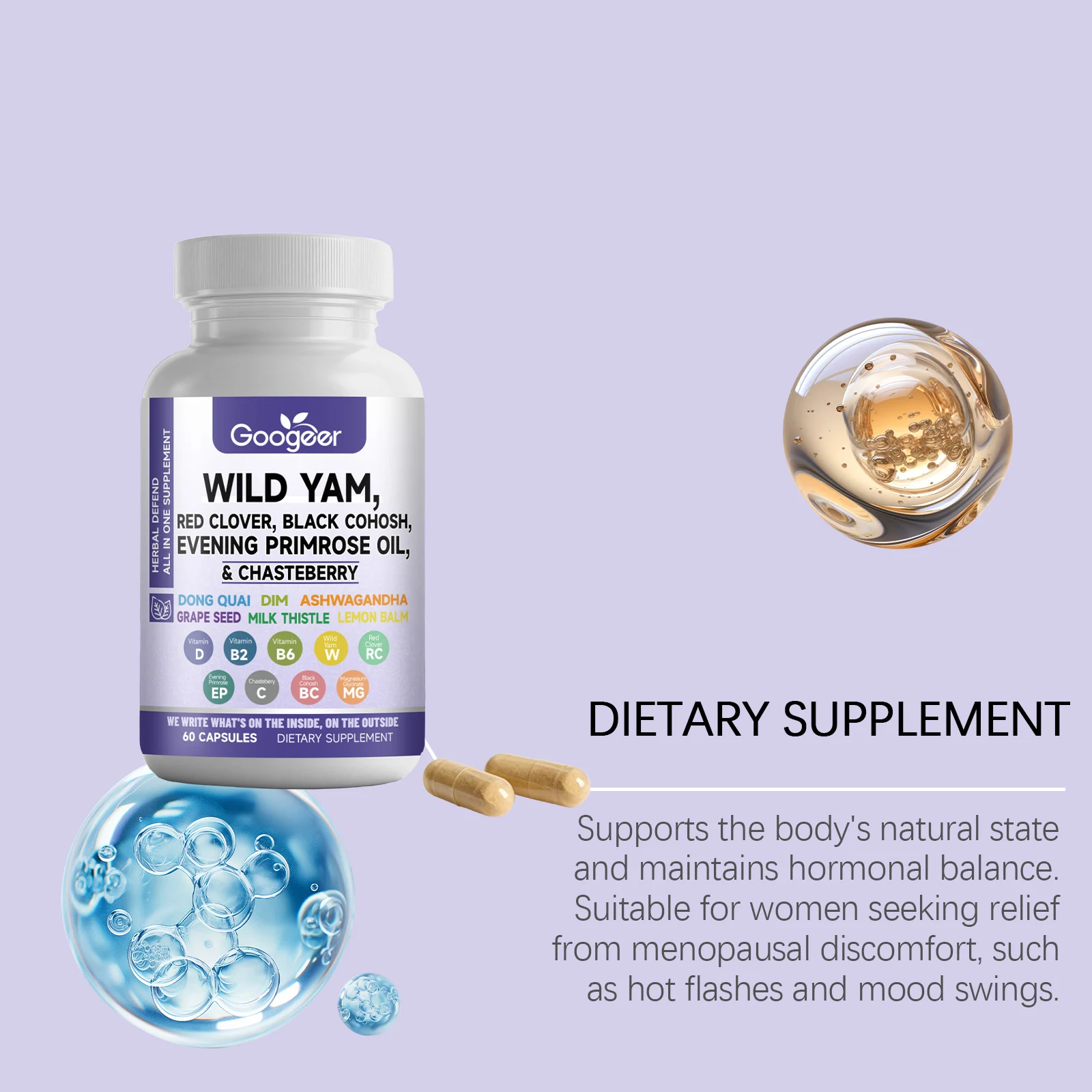 Googeer Dietary Supplement for Hormonal Balance & Mood Support with Vitamin D3 B6 15 hormonal balance supplement goo vk6zkrj5 desc 8