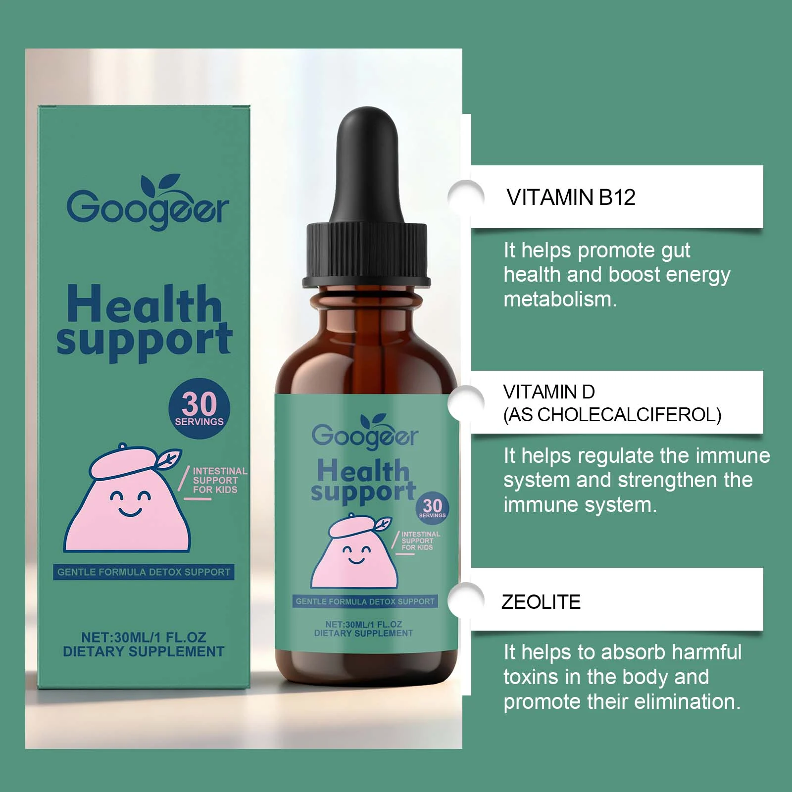 Googeer Kids Herbal Blend Drops with Vitamin B12 and D for Gentle Detox & Immune Support 13 kids herbal vitamin drops goo 46b72739 desc 7
