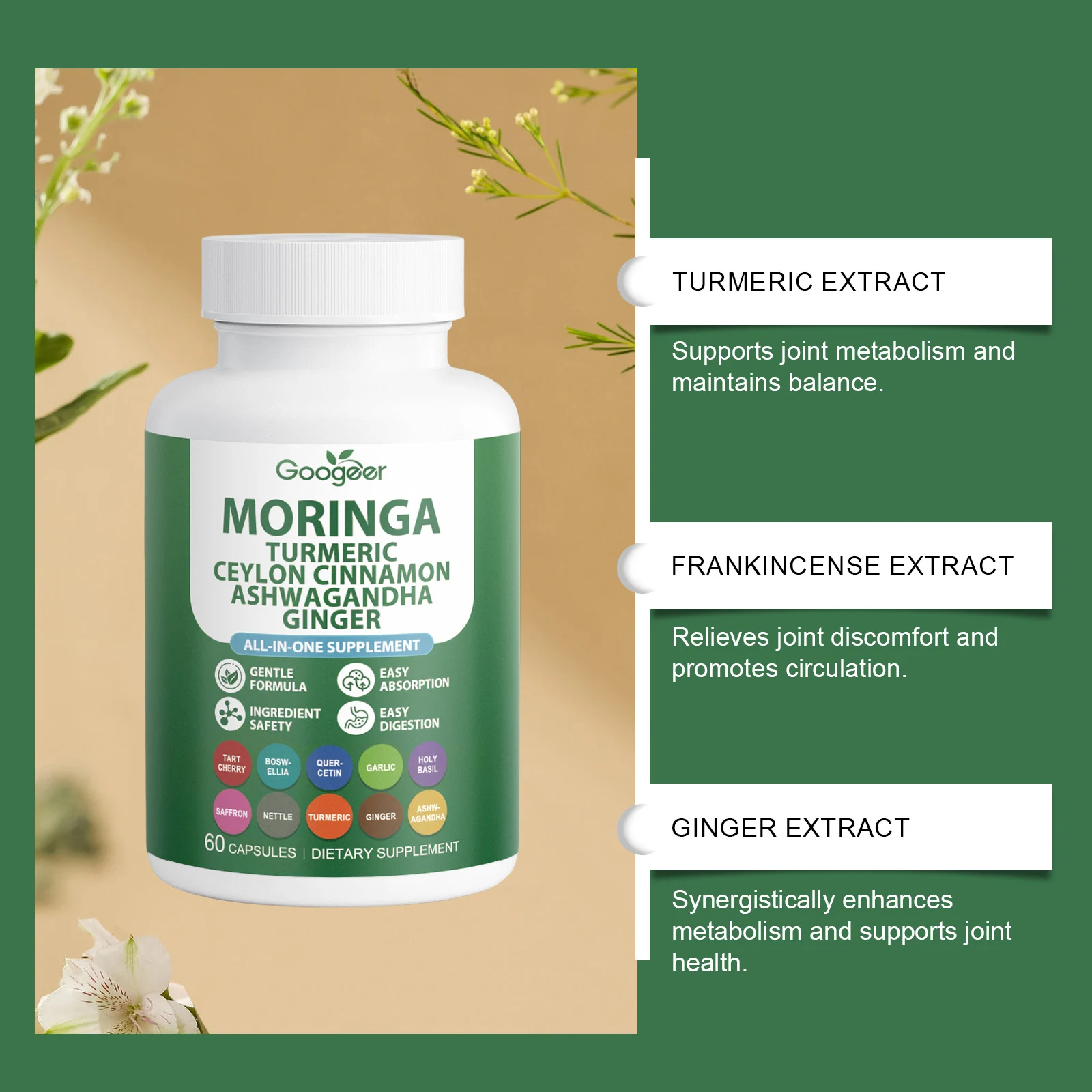 Moringa All-in-One Supplement 60 Capsules for Joint Support & Comfort 12 moringa all in one supplement 60 capsules goo d4v9k24x desc 5