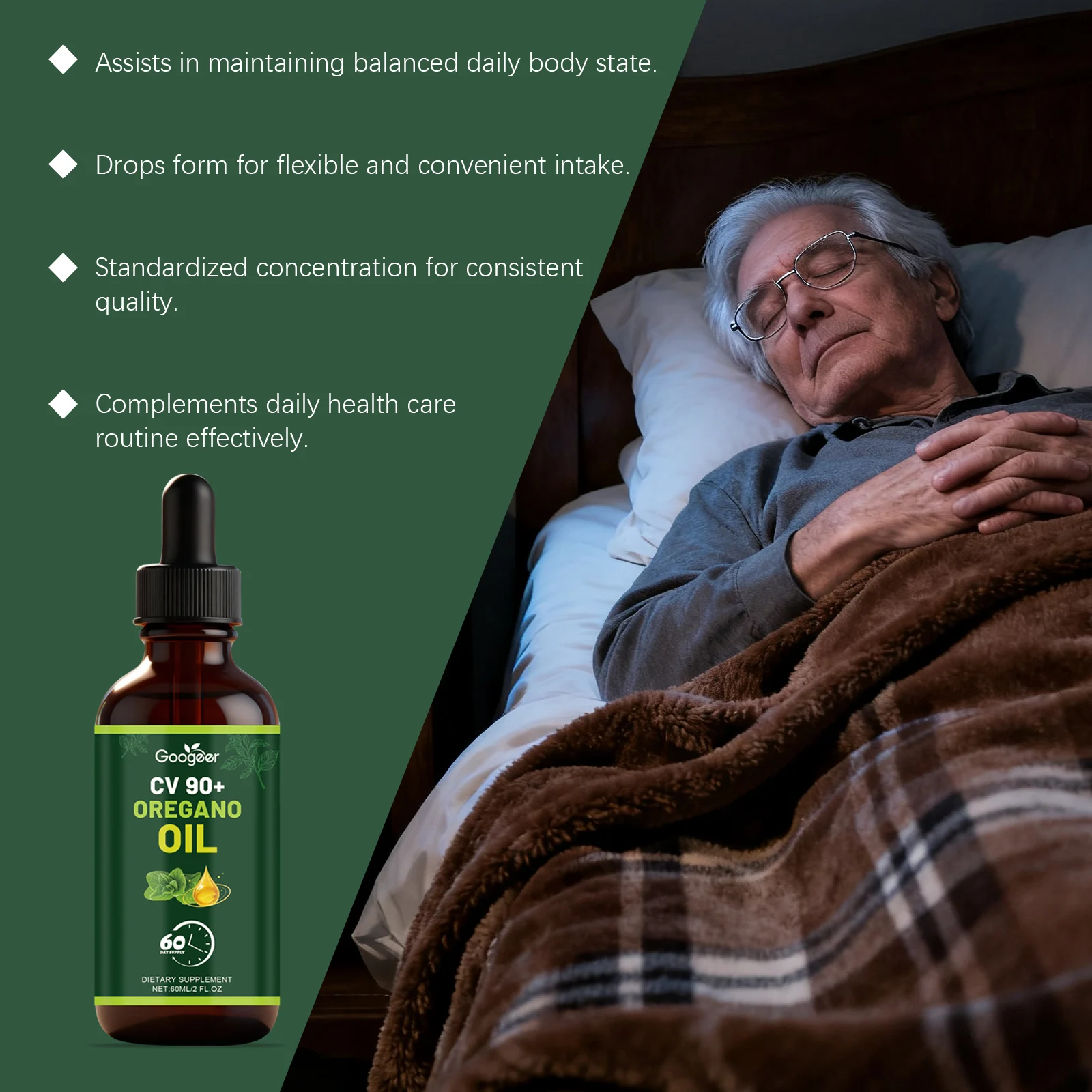Googeer Oregano Oil Dietary Supplement Drops for Skin Care & Wellness 14 oregano oil dietary supplement drops goo sc7xg72z desc 7