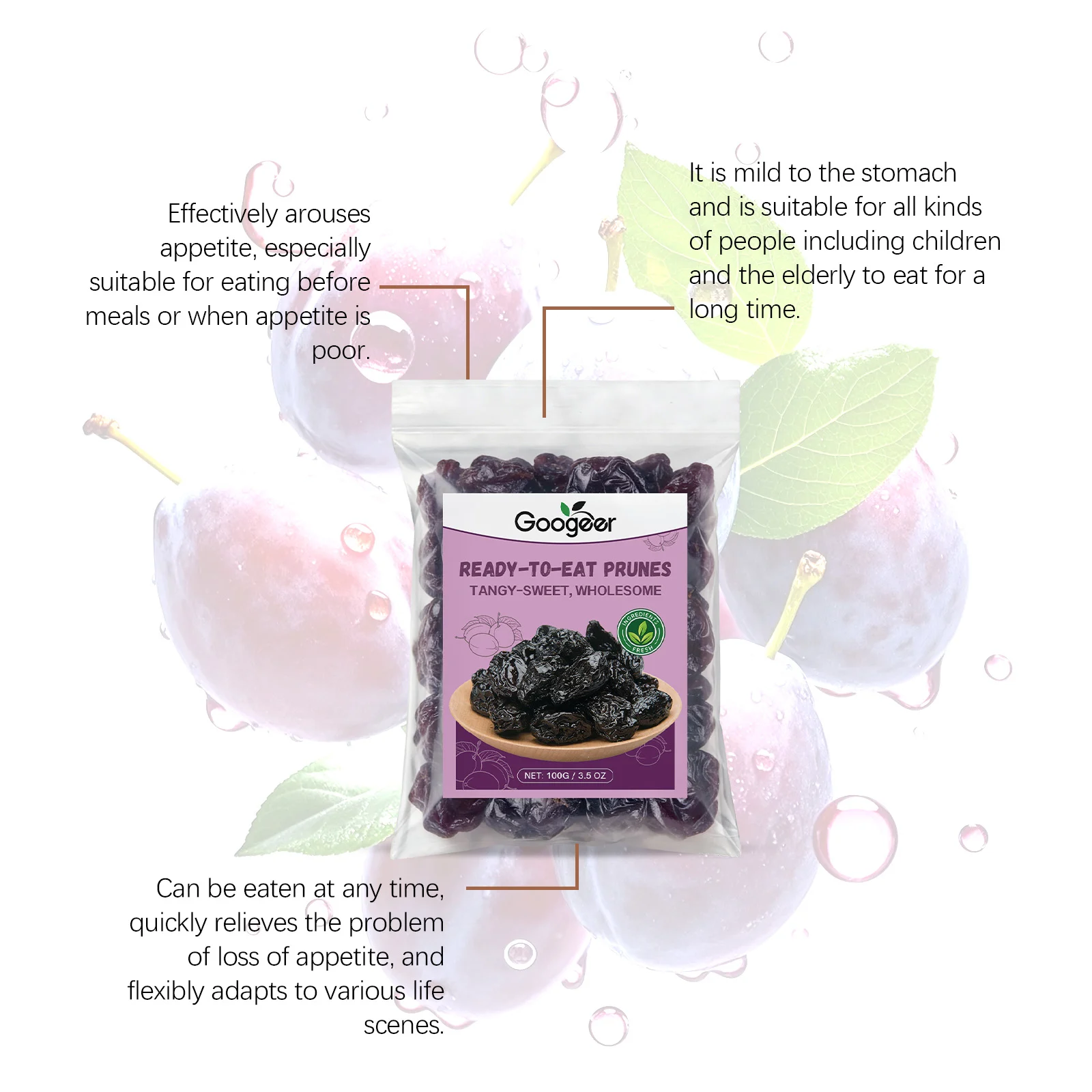 Ready-to-Eat Prunes 100g, Natural Appetizer & Digestive Aid 14 ready to eat prunes 100g natural appetizer goo 73snqdy9 desc 7