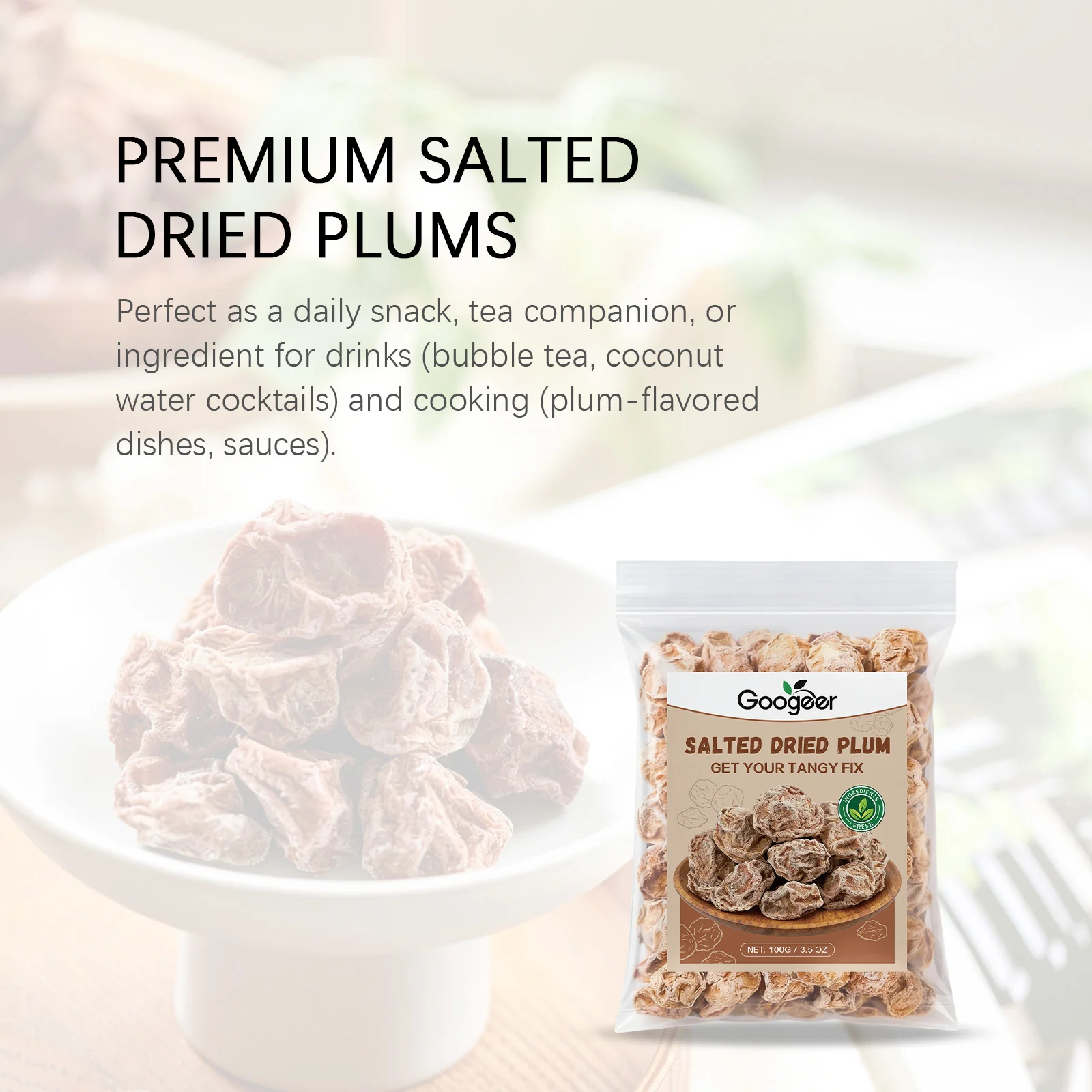 Salted Dried Plums 100g Made with Wild Green Plums, Traditional Craft, Tangy & Chewy Snack 15 salted dried plums 100g goo 6s4fbxhk desc 8