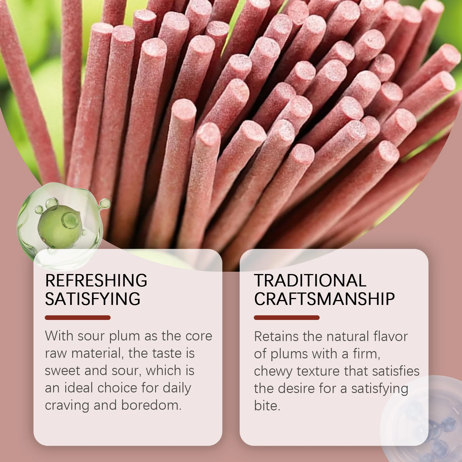 Googeer Sour Plum Sticks | Chewy Digestive Aid Snack | 100g 14 sour plum sticks goo zqmvvzgr desc 8