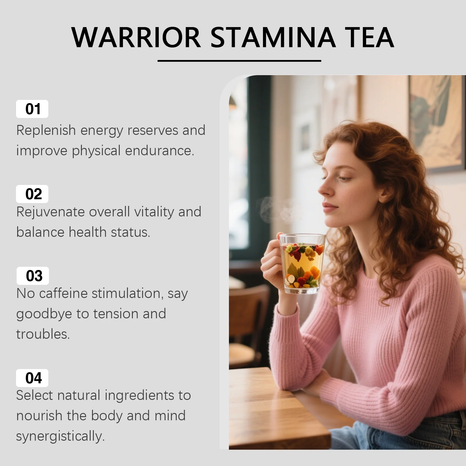 Googeer Dietary Supplement Stamina Tea | Herbal Blend for Men to Boost Energy & Endurance 16 stamina energy herbal tea goo ft4ahmpr desc 10