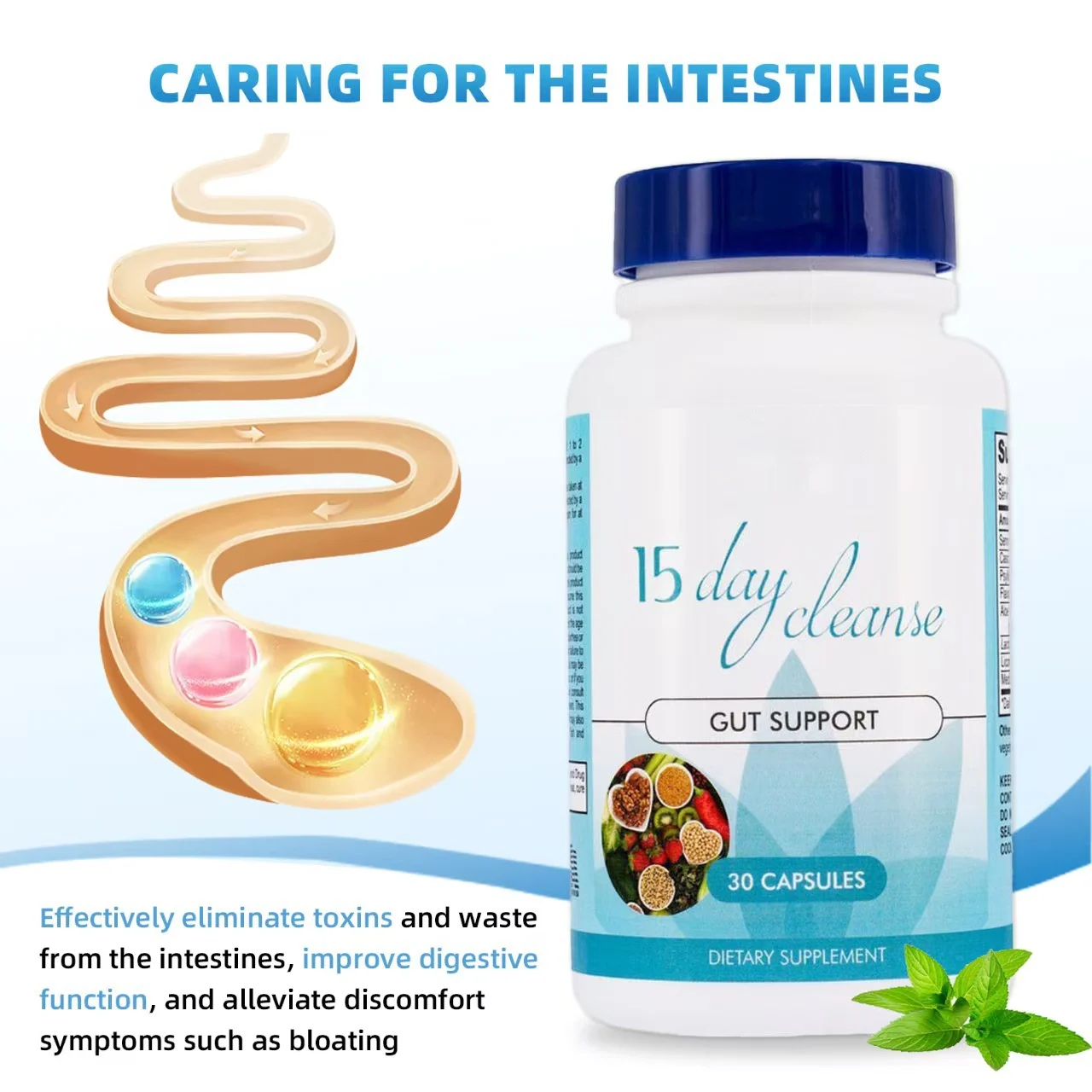 15-Day Cleanse Capsules for Gut Support and Digestive Detox, Vegan Formula, 30 Count 1 15-Day Cleanse Capsules for Gut Support and Digestive Detox, Vegan Formula, 30 Count