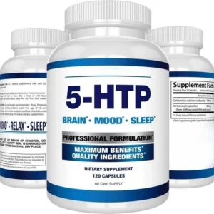 5-HTP Capsules 200mg for Mood and Sleep Support - Natural Griffonia Simplicifolia Seed Extract - 120 Capsules (60-Day Supply)