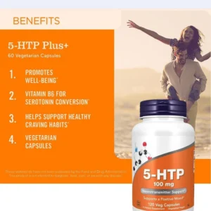 5-HTP Plus+ Acetyl-L-Carnitine Capsules - 100mg Mood & Sleep Support