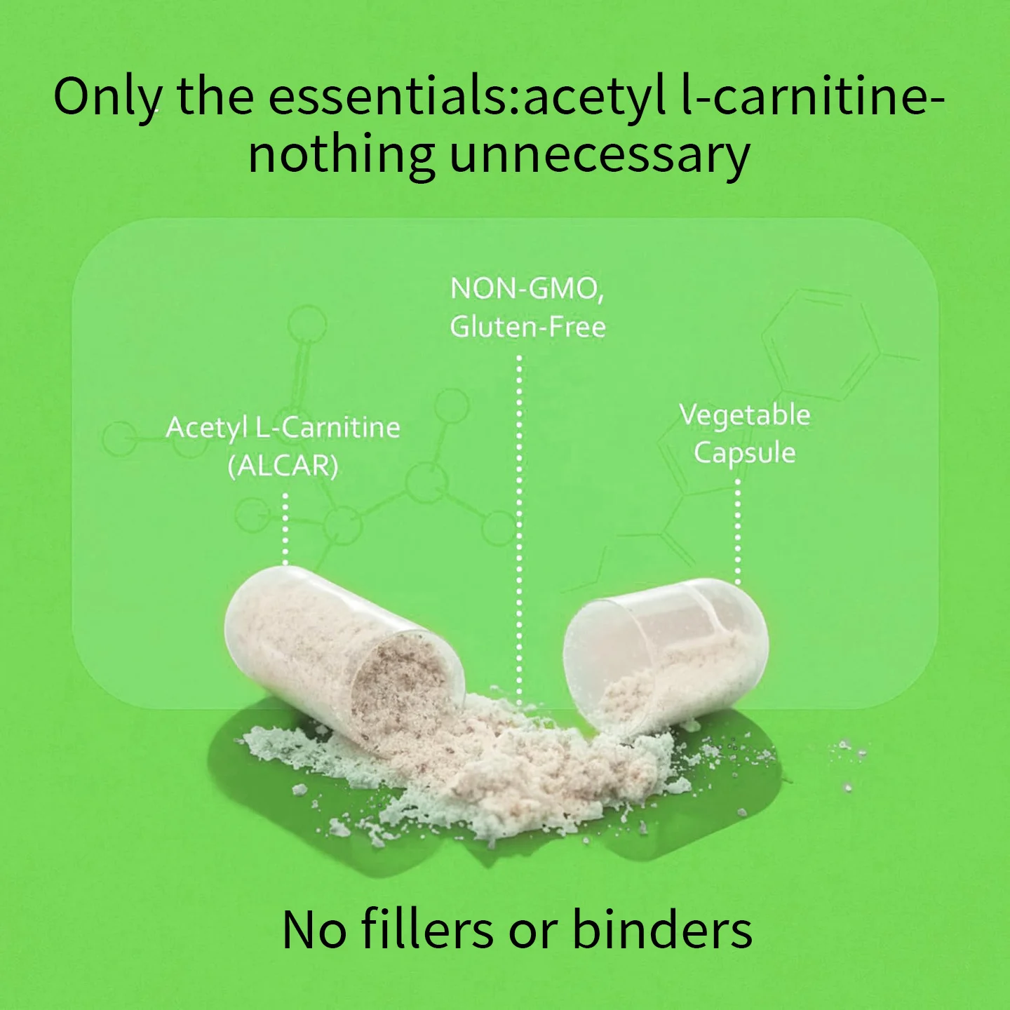 Acetyl L-Carnitine Capsules 1500mg Energy & Cognitive Support Dietary Supplement 7 acetyl l carnitine capsules 1500mg goo jf3h7yz4 desc 3