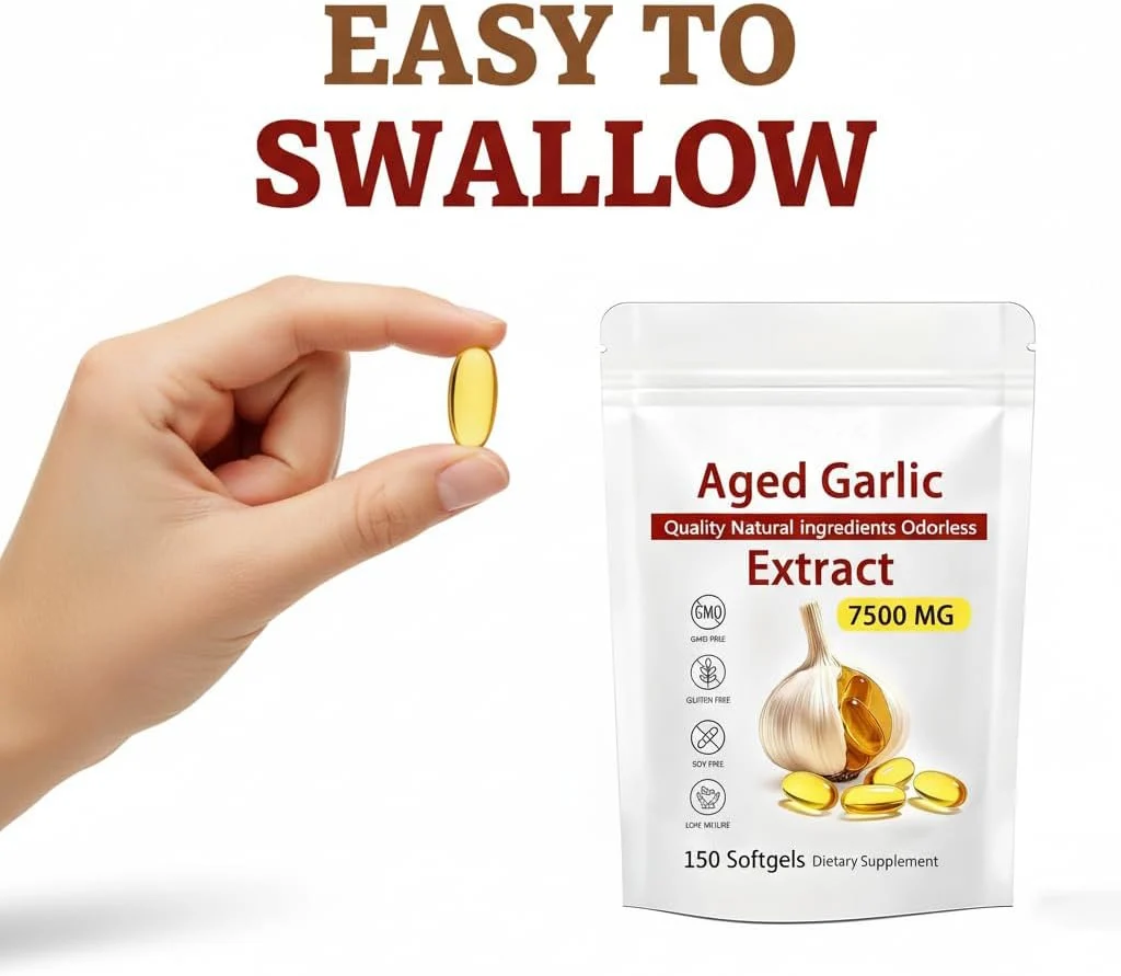 Aged Garlic Extract 7500mg Odorless Supplement Capsules 150 Softgels 10 aged garlic extract 7500mg 150 softgels goo t7hyrp3k desc 4