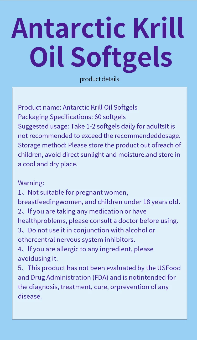 Antarctic Krill Oil Softgels High Potency Omega-3 for Cardiovascular Support 60 Count 10 antarctic krill oil softgels omega3 goo xtnbdnmw desc 5