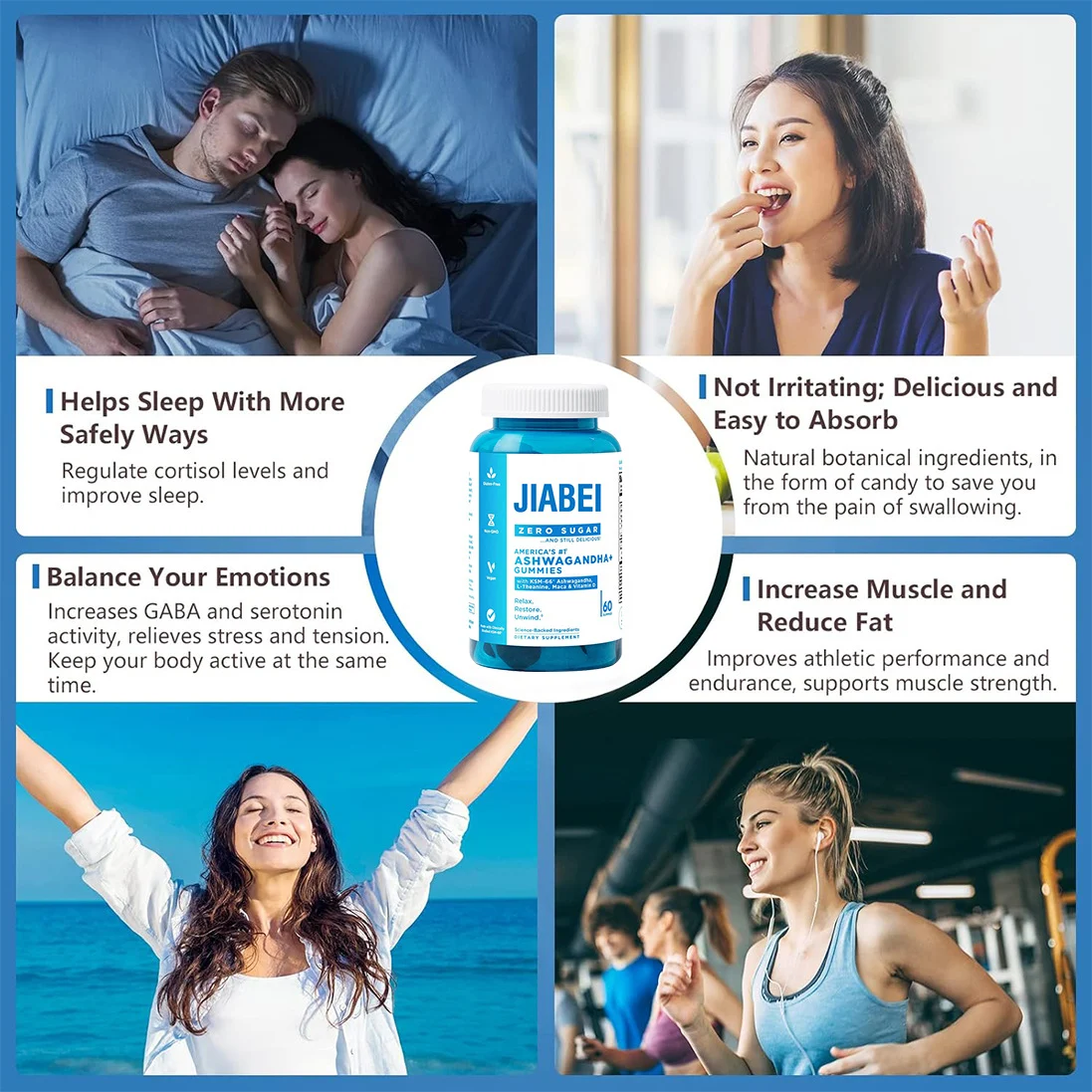 Ashwagandha Gummies for Stress Relief - KSM-66 Root Extract with Maca & L-Theanine, Sugar-Free Vegan Supplement 7 ashwagandha gummies ksm66 stress relief goo z8fft3fu desc 3