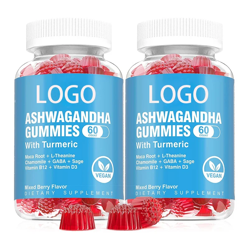 Ashwagandha Gummies for Stress Relief & Relaxation - 10-in-1 Support Formula with Turmeric, Maca Root & L-Theanine - 60 Vegan Mixed Berry Gummies 7 ashwagandha gummies stress relief supplement goo uznkpjpc desc 1
