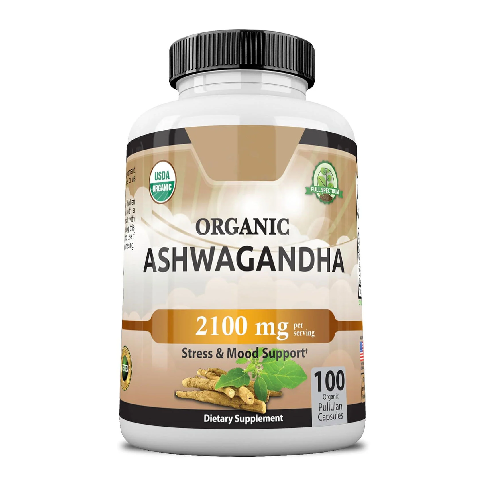 2100mg USDA Organic Ashwagandha Capsules for Stress & Mood Support 4 Ashwagandha Supplement Capsules Goo Qy7786qs 4