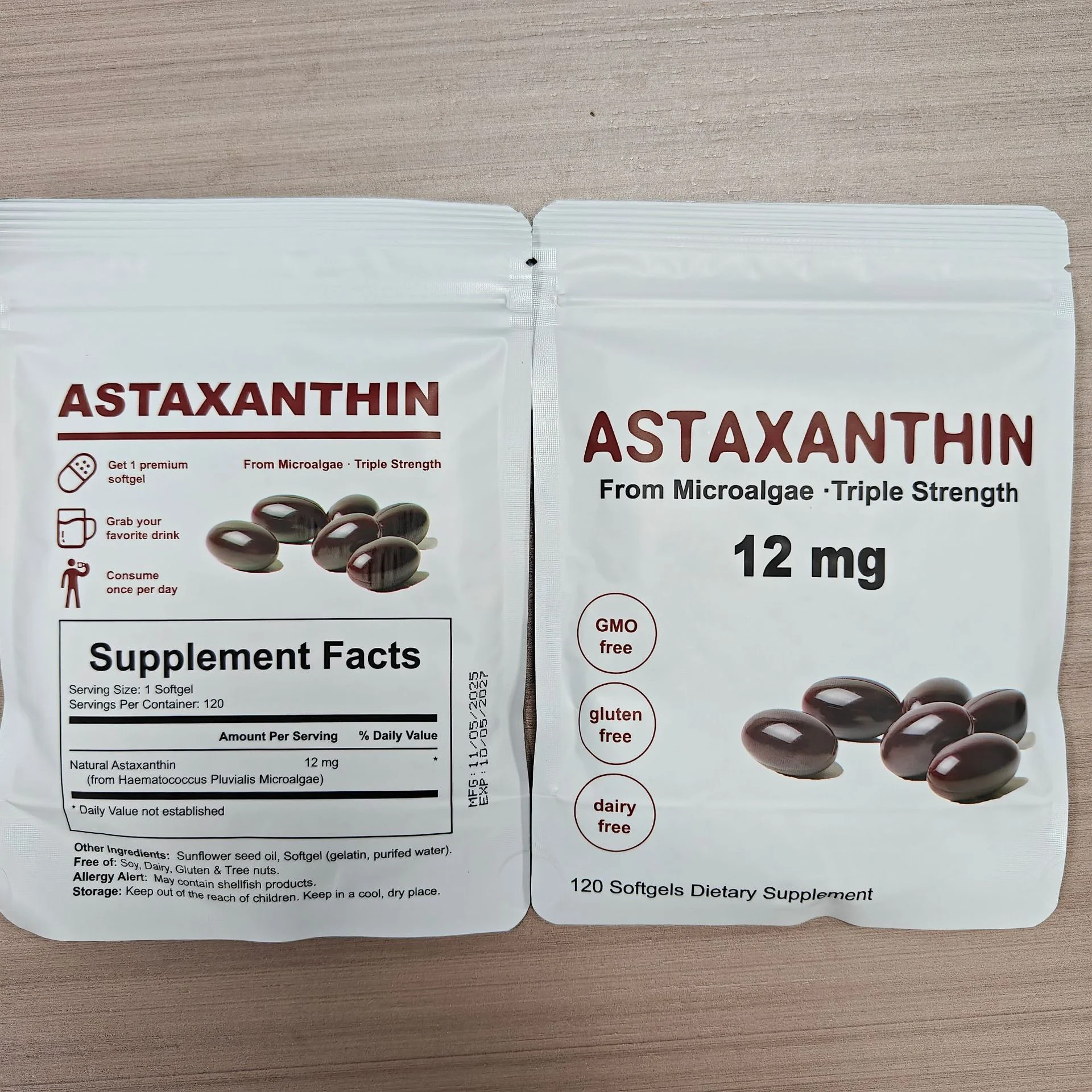Astaxanthin Softgels Premium Antioxidant Supplement 12mg from Microalgae 6 astaxanthin softgels 12mg supplement goo 8uxqfcxw desc 1