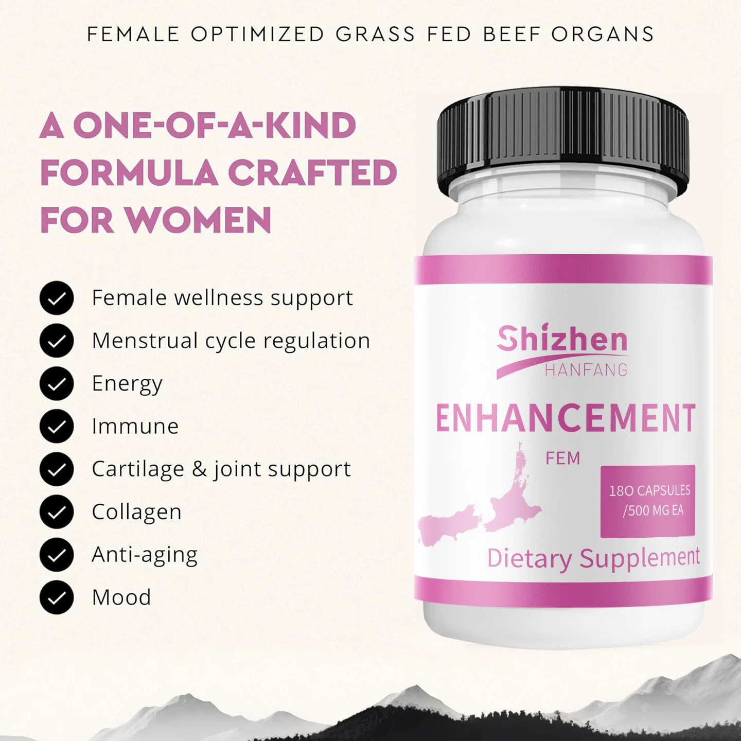 Beef Liver Supplement for Women Hormone Balance and Energy Support 180 Capsules