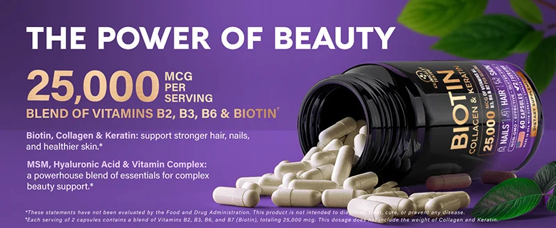 Biotin Collagen Keratin Capsules 10000mcg Comprehensive Beauty Support Supplement 9 biotin collagen keratin capsules 10000mcg beauty supplement goo 247u2p62 desc 4