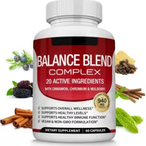 Cinnamon Blood Sugar Support Supplement for Glucose Metabolism & Energy - 940mg Complex with Mulberry & Chromium, 60 Vegan Capsules