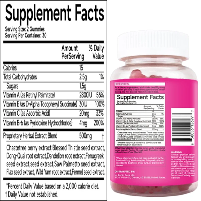 Breast and Booty Gummies Natural Herbal Enhancement Supplement 60 Count 6 breast and booty enhancement gummies goo 73atgjvx desc 2