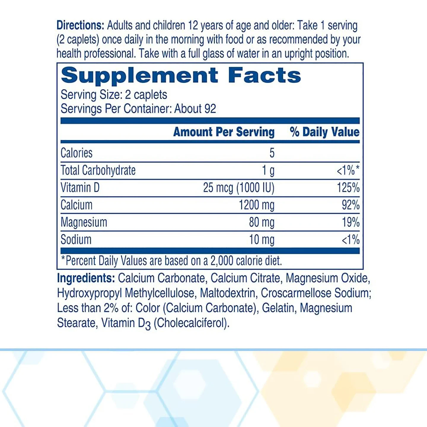 Calcium with Vitamin D3 Slow Release Tablets 1200mg per Serving 11 calcium with vitamin d3 slow release tablets 1200mg goo xcwamygp desc 6
