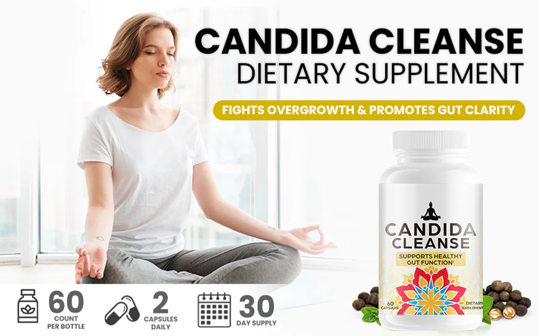 Candida Cleanse Capsules for Gut Health and Yeast Balance - 60 Count 7 candida cleanse capsules gut detox supplement goo pqdr4f4u desc 4