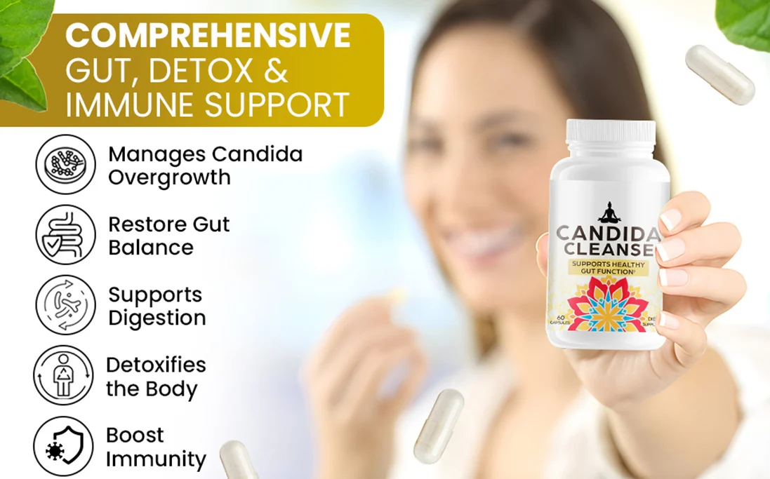 Candida Cleanse Capsules for Gut Health and Yeast Balance - 60 Count 8 candida cleanse capsules gut detox supplement goo pqdr4f4u desc 5