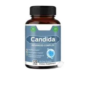 Candida Support Supplement for Gut Flora Health - Advanced Complex with Prebiotics, Probiotics & Digestive Enzymes - Multi-System Cleanse Capsules