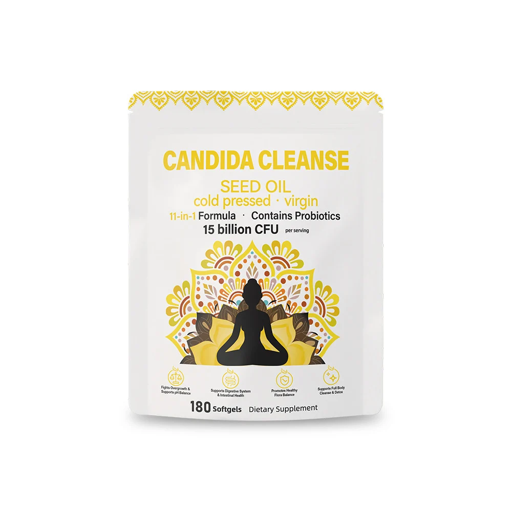 Candida Cleanse Supplement for Yeast Balance and Gut Health - 11-in-1 Formula with Probiotics & Caprylic Acid - 180 Softgels 3 Candida Cleanse Yeast Balance Softgels Goo Th9qbbbc 3