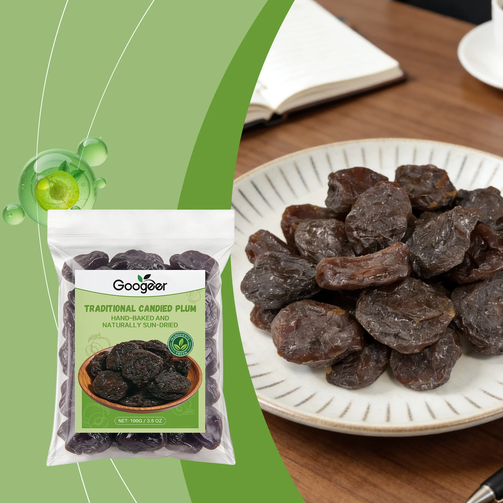 Candied Plums Traditional Sweet and Sour Snack 100g 9 candied plums traditional sweet sour snack 100g goo 6bu5n5xx desc 2