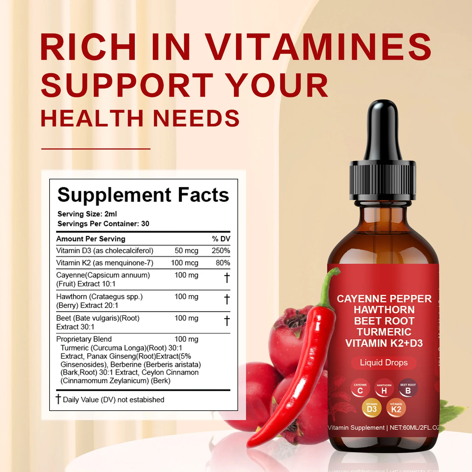 Cayenne Pepper Body Drops 60ml All-In-One Liquid Supplement for Energy & Recovery 11 cayenne pepper body drops 60ml liquid supplement goo dnwvh8mn desc 6