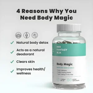 Chlorophyll Capsules Body Magic Internal Deodorant for Natural Body Detox and Skin Clarity