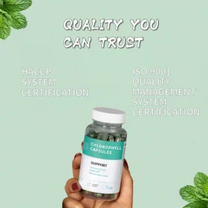 Chlorophyll Capsules for Body Detox and Internal Deodorant - 90 Veggie Capsules
