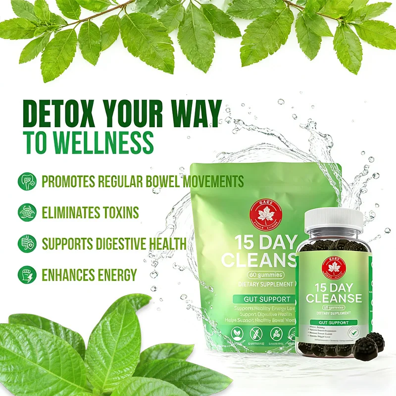 Cleanse Gummies for 15-Day Gut Detox and Digestive Health Support, 60 Count Vegan Sugar-Free Supplements 17 cleanse gummies 15 day gut detox goo h2ynha2j desc 12