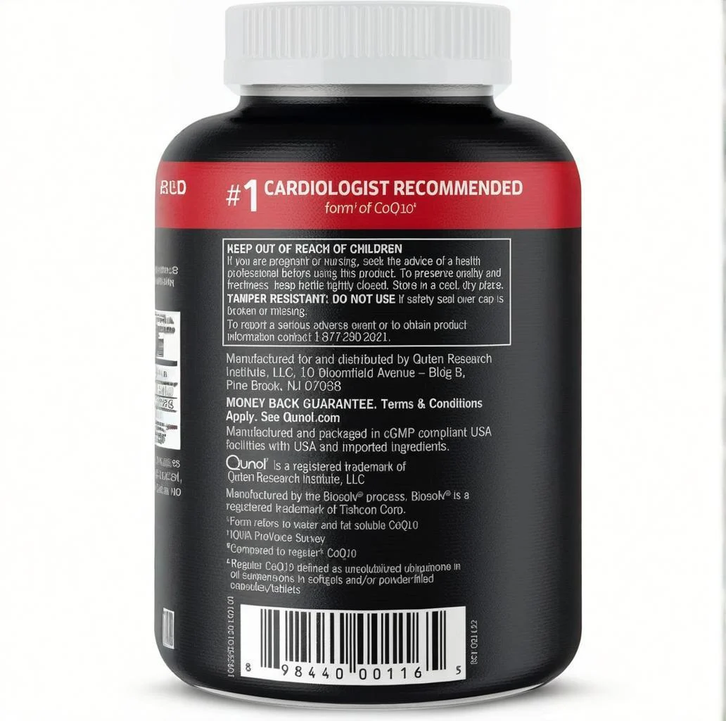 Coenzyme Q10 Capsules 100mg CoQ10 Heart Health Supplement with Vitamin E - 120 Softgels