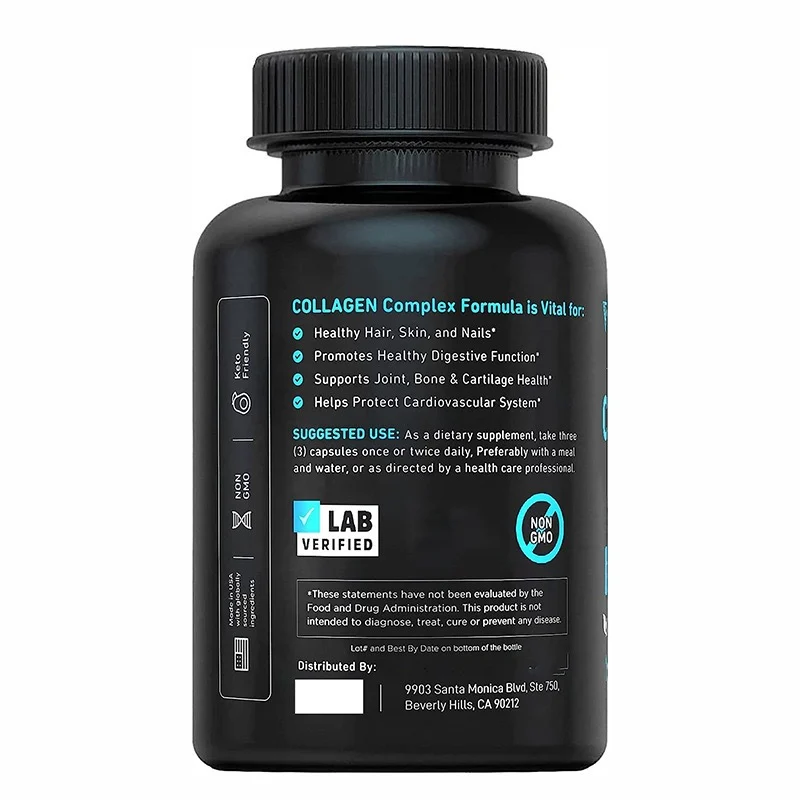 Collagen Complex Capsules 5 Types (I, II, III, V, X) for Skin, Joint & Hair Health