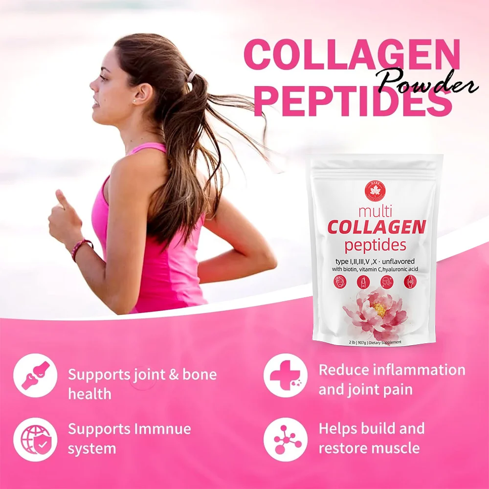 Collagen Peptides Powder with Biotin and Vitamin C 2lb Dietary Supplement 13 collagen peptides powder biotin vitamin c unflavored goo 33k42p3f desc 8