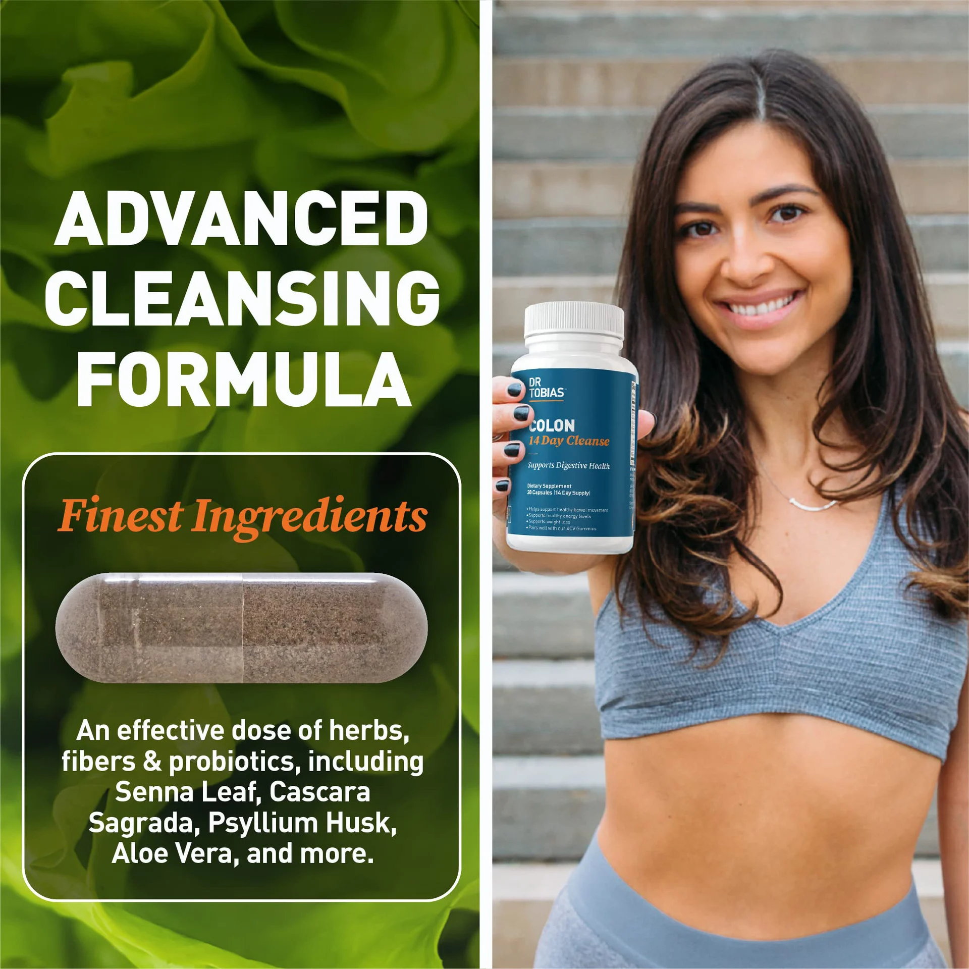 Colon Cleanse Detox Capsules for Weight Loss and Digestive Health - 14 Day Formula with Cascara Sagrada & Probiotics 7 colon cleanse detox capsules 14 day goo yvcenq3y desc 2