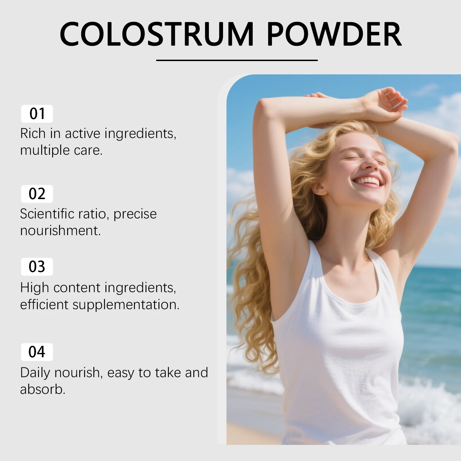 Colostrum Powder Supplement 240g for Immune Support and Gut Health 12 colostrum powder supplement 240g goo 99hana64 desc 6