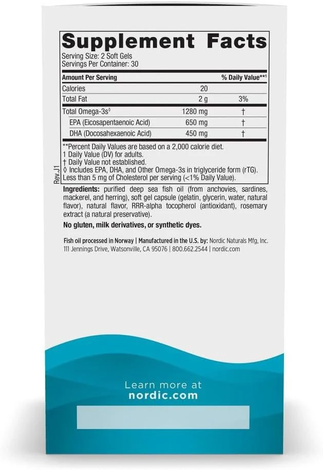 Concentrated Fish Oil Softgels Omega-3 Supplement with DHA & EPA, Lemon Flavor - 60 Count 4 concentrated fish oil softgels omega3 goo x5vpfrh6 desc 2