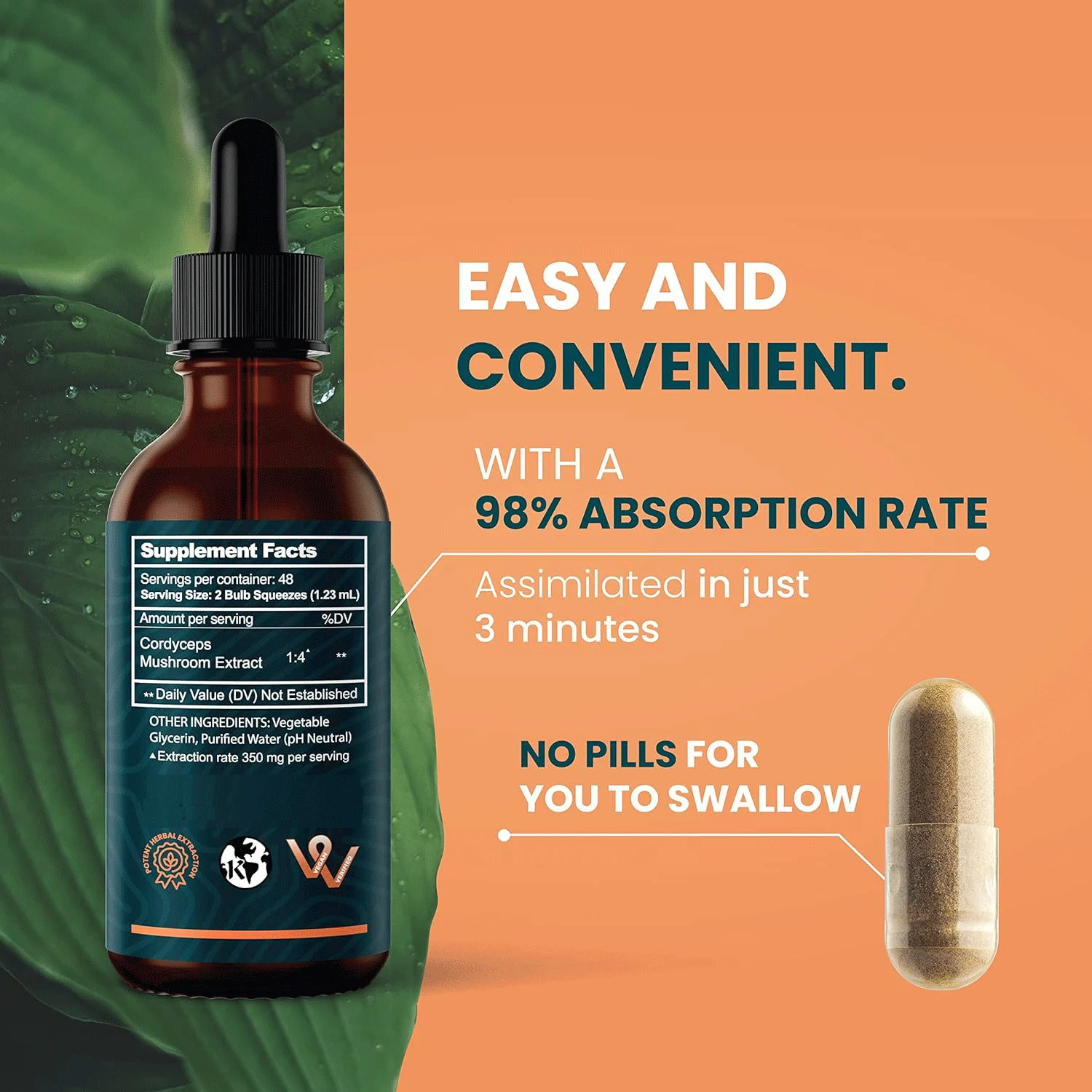 Cordyceps Extract Drops for Immune Support and Energy Boost - Alcohol-Free 1:4 Ratio Liquid Supplement (59ml) 8 cordyceps extract drops immune energy goo rb93aw7e desc 6