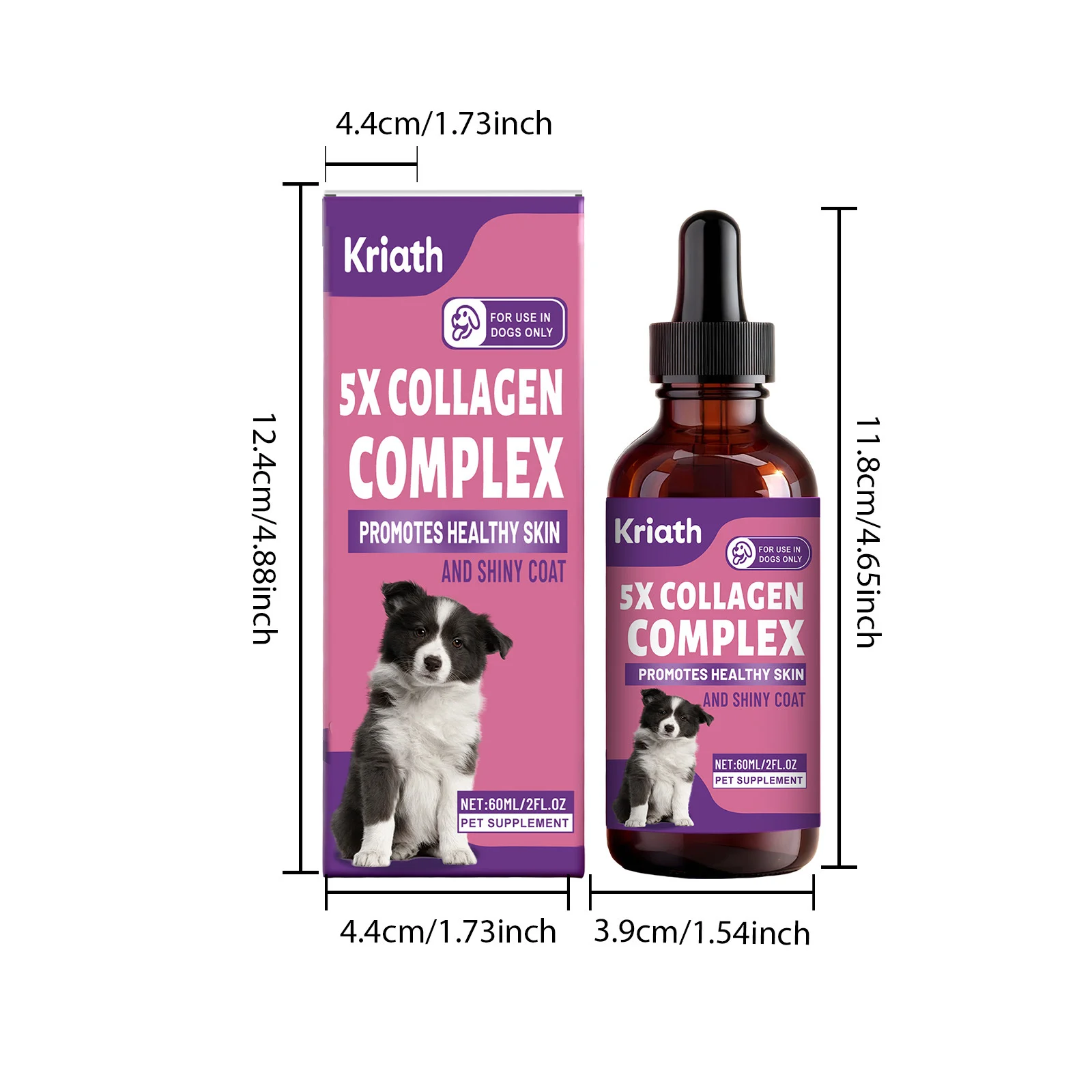 Kriath Dog Collagen Drops for Joint Care, Healthy Skin & Shiny Coat 6 dog collagen liquid drops goo u2d6ddyj desc 1