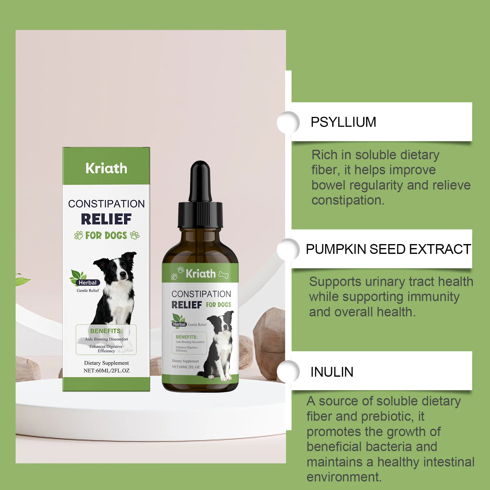 Kriath Herbal Gentle Relief Constipation Relief Liquid for Dogs 12 dog constipation relief liquid goo mfs8h4jk desc 8