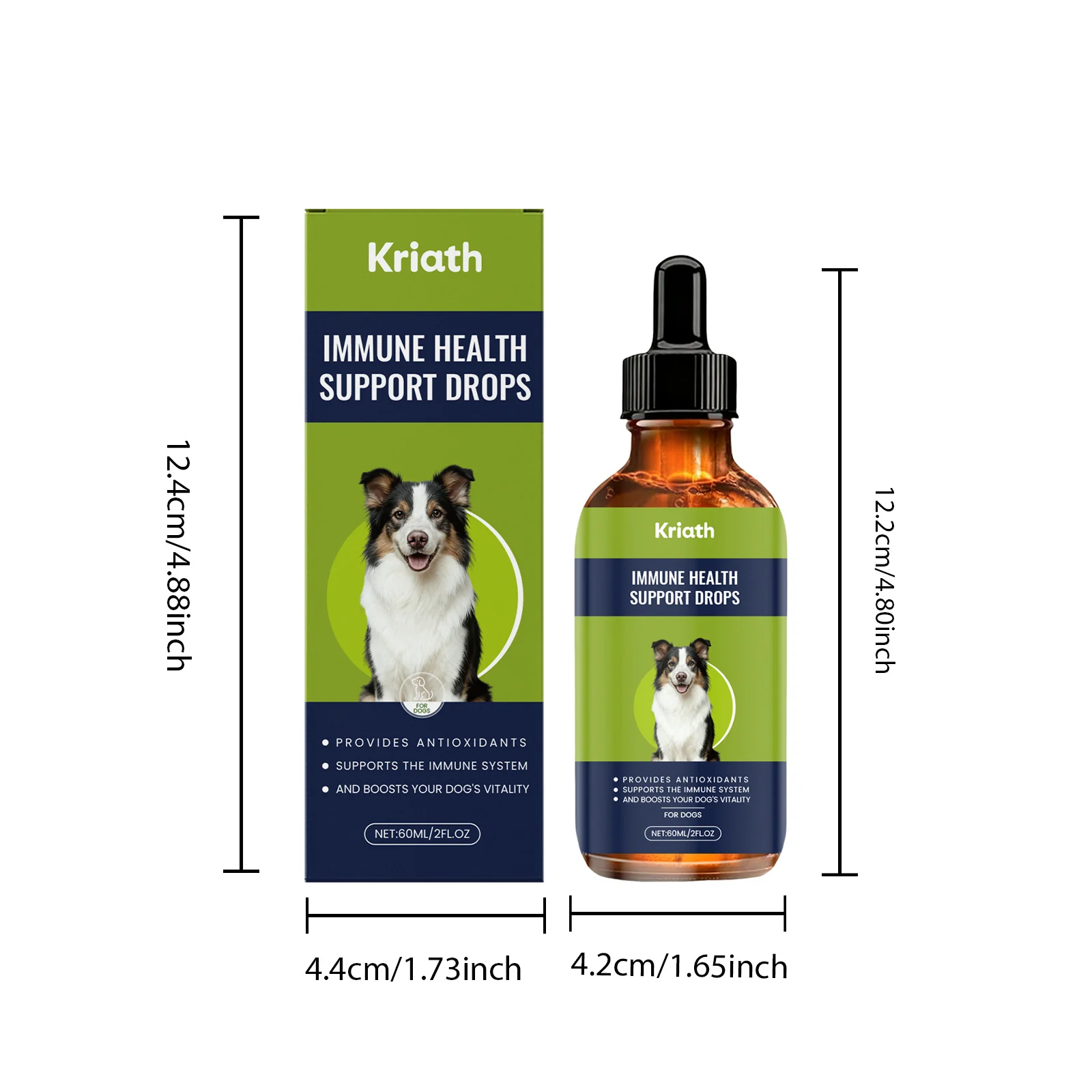 Kriath Immune Health Support Drops for Dogs with Olive Leaf & Echinacea Extract 5 dog immune health support drops goo v9h44bet desc 1