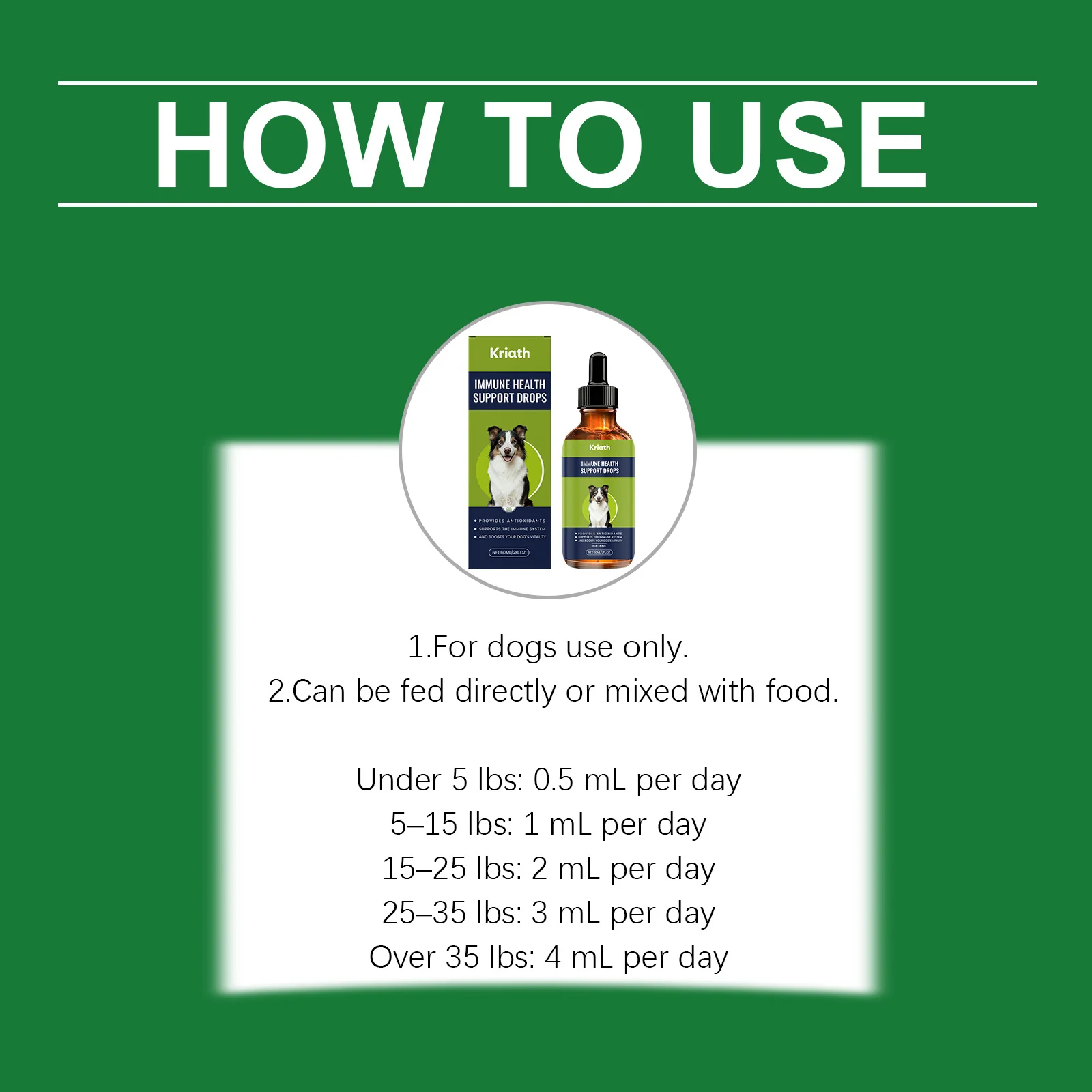 Kriath Immune Health Support Drops for Dogs with Olive Leaf & Echinacea Extract 8 dog immune health support drops goo v9h44bet desc 4