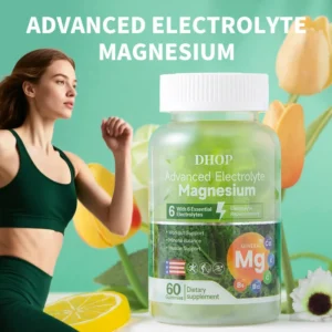 Electrolyte Magnesium Gummies Sugar-Free 60 Count for Workout Support & Hydration