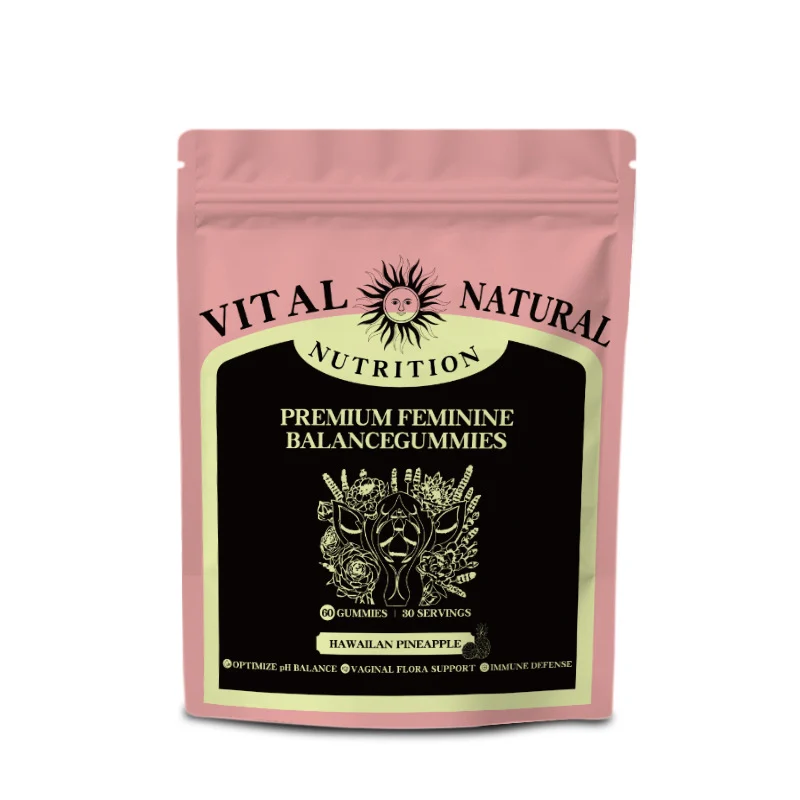 Feminine Balance Gummies - Probiotic Supplement for Vaginal Health & pH Balance - Vegan & Non-GMO